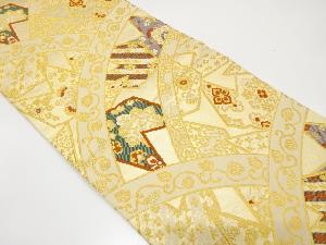 未使用品　北出工房　北出与三郎謹製　花更紗模様織り出し　袋帯